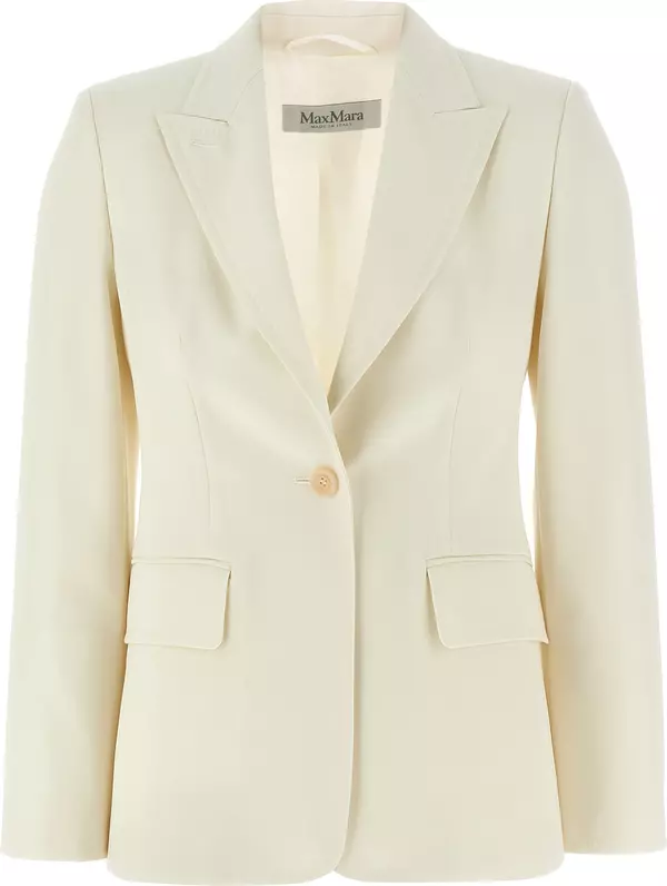 White Virgin Wool Blazer