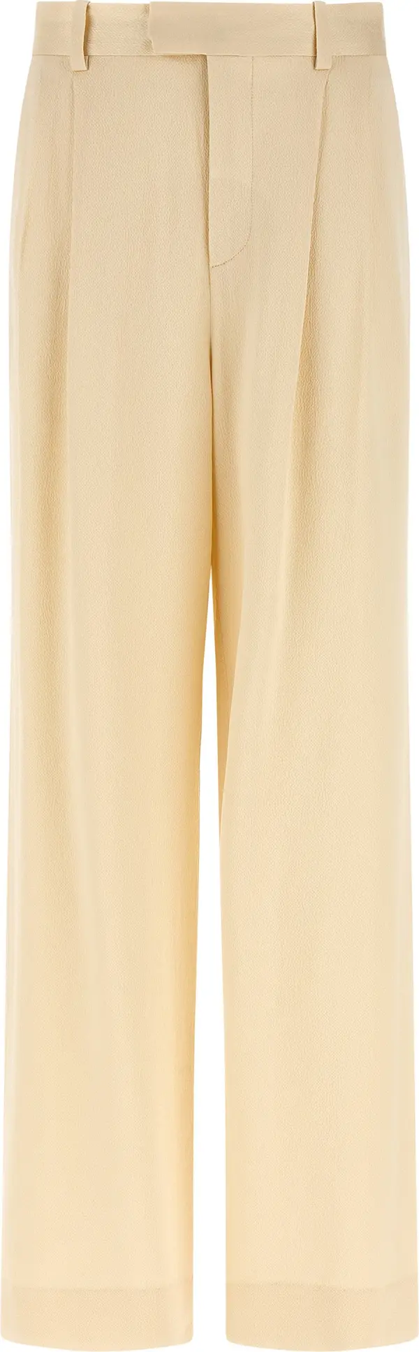 Beige Viscose Casual Pants
