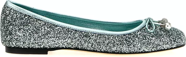 Bicolor Textile Ballet Flats