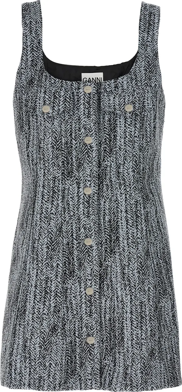 Multicolor Cotton Short Dress