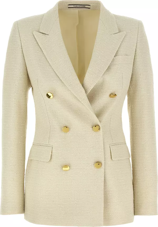 Beige Cotton Blazer