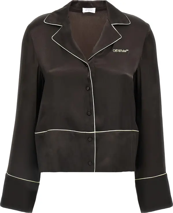 Black Acetate Blouse
