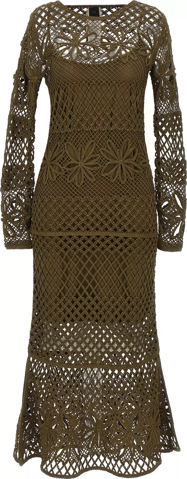 Bicolor Viscose Midi Dress