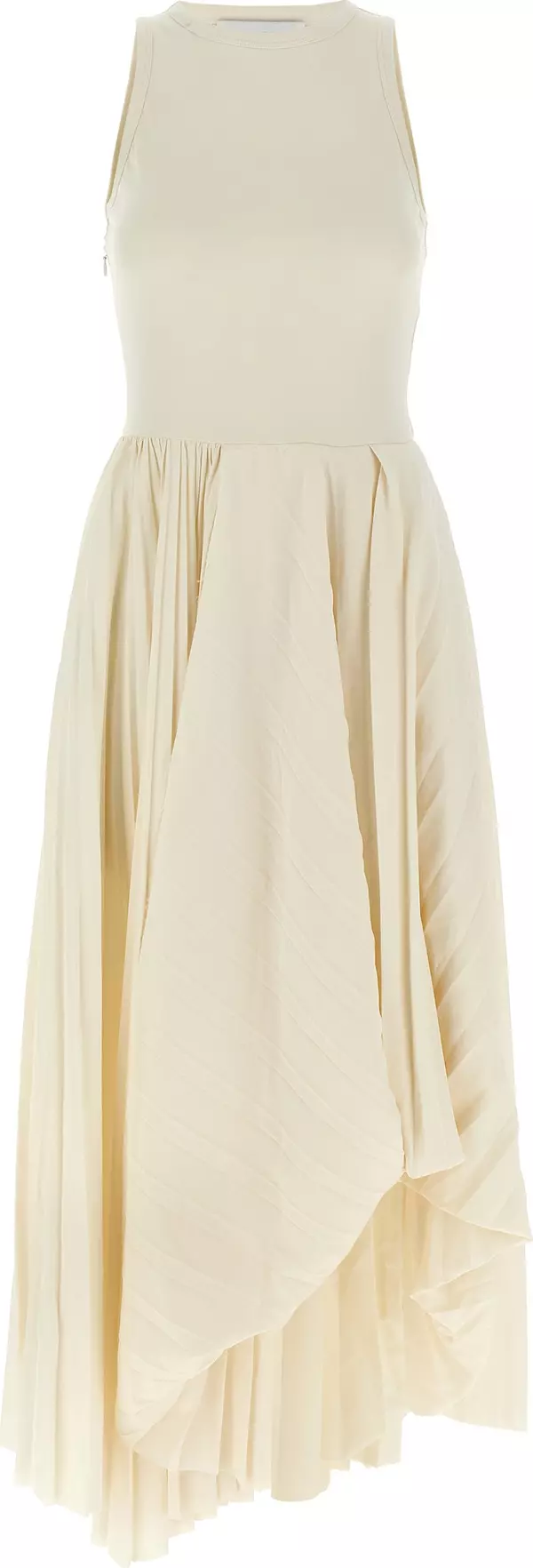 White Cotton Long Dress