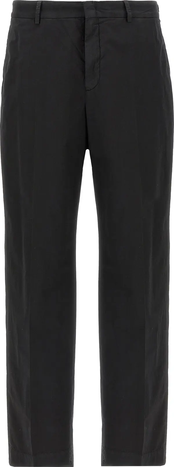 Black Cotton Casual Pants