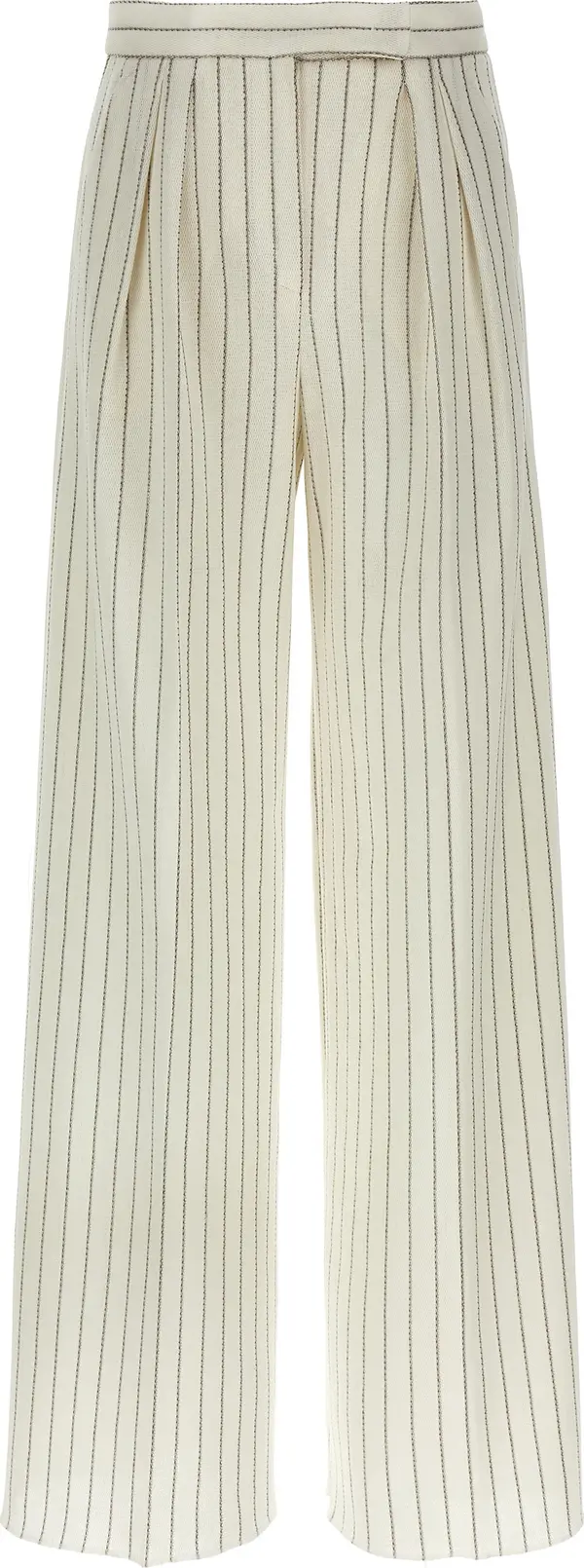 White Cotton Casual Pants