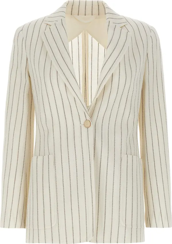 White Cotton Blazer