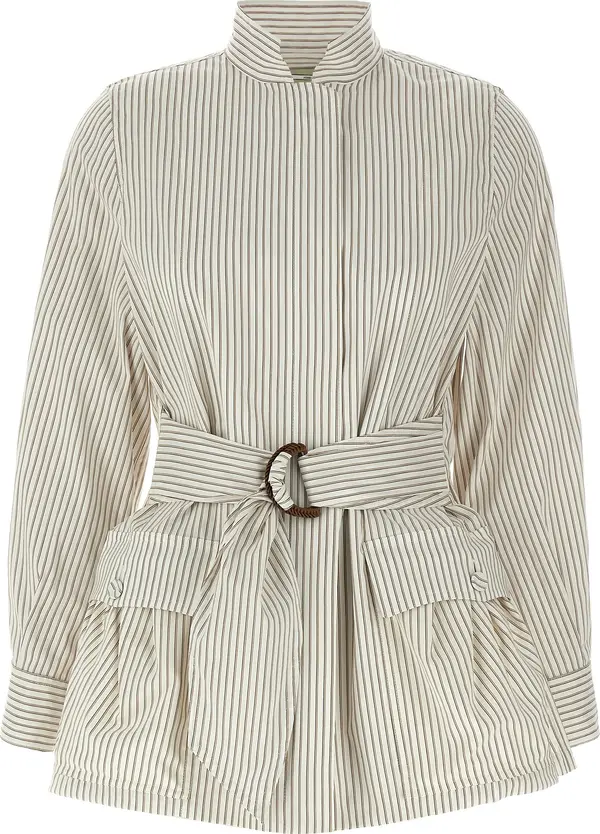 White Cotton Shell Jacket