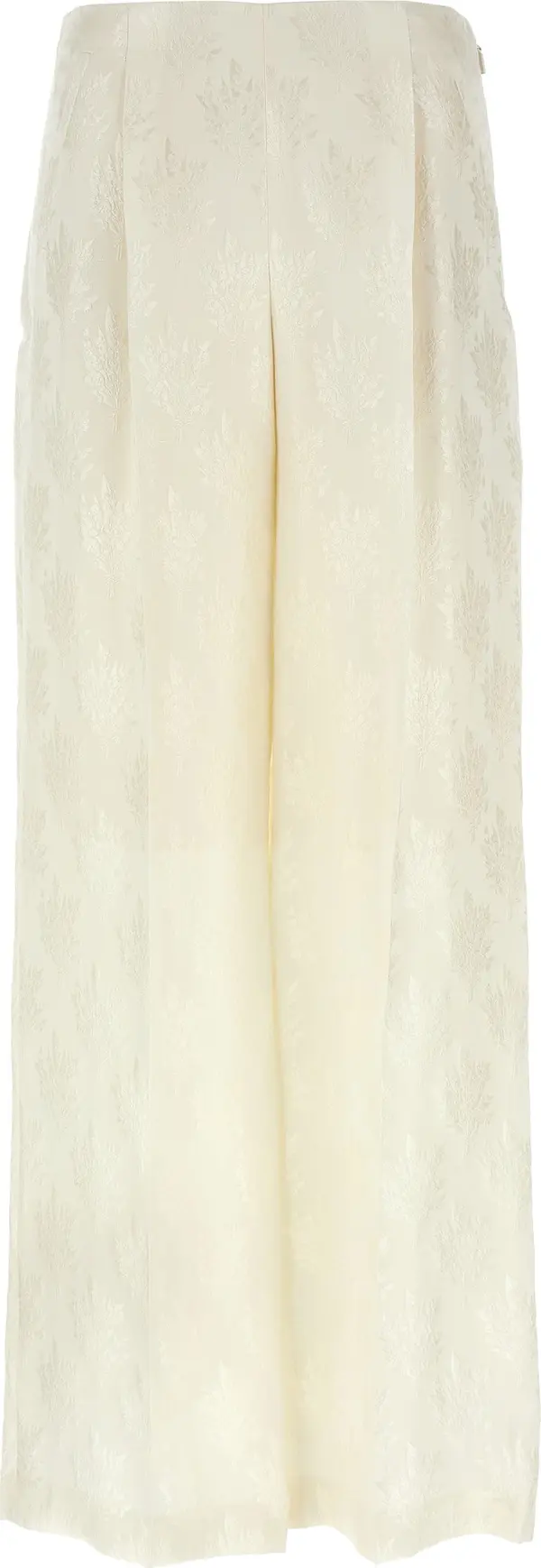 White Silk Casual Pants