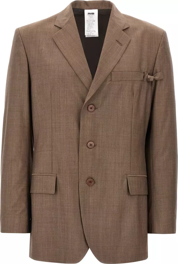 Brown Virgin Wool Blazer