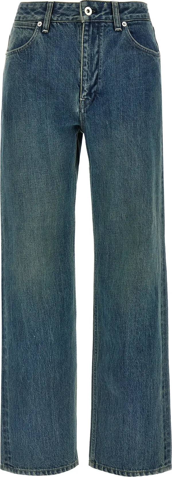 Blue Cotton Slim Fit Jeans