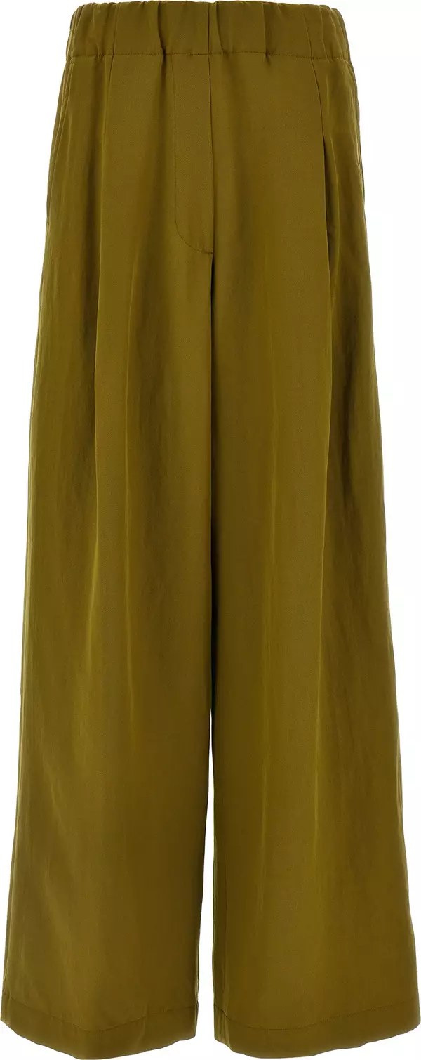 Bicolor Wool Casual Pants