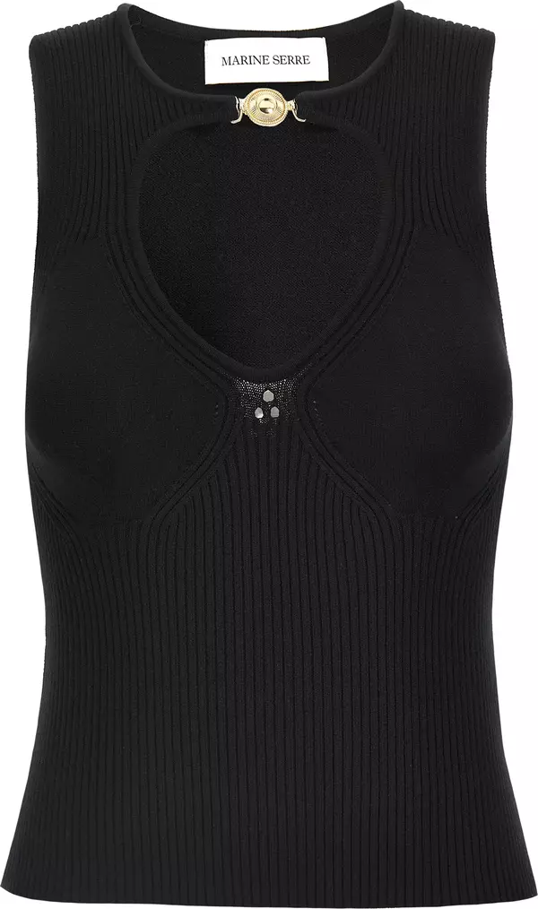 Black Viscose Tank Tops