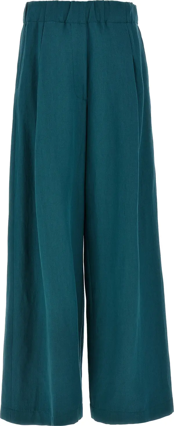 Bicolor Wool Casual Pants