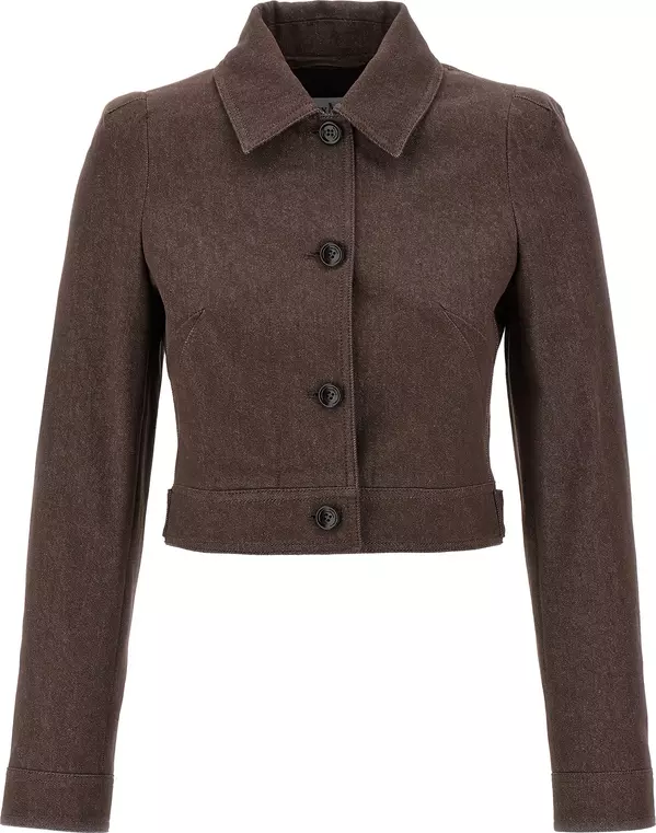 Brown Cotton Blazer