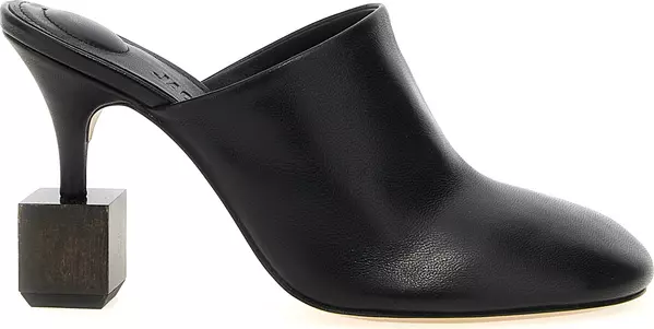 Black Lamb Leather High Heel Pumps