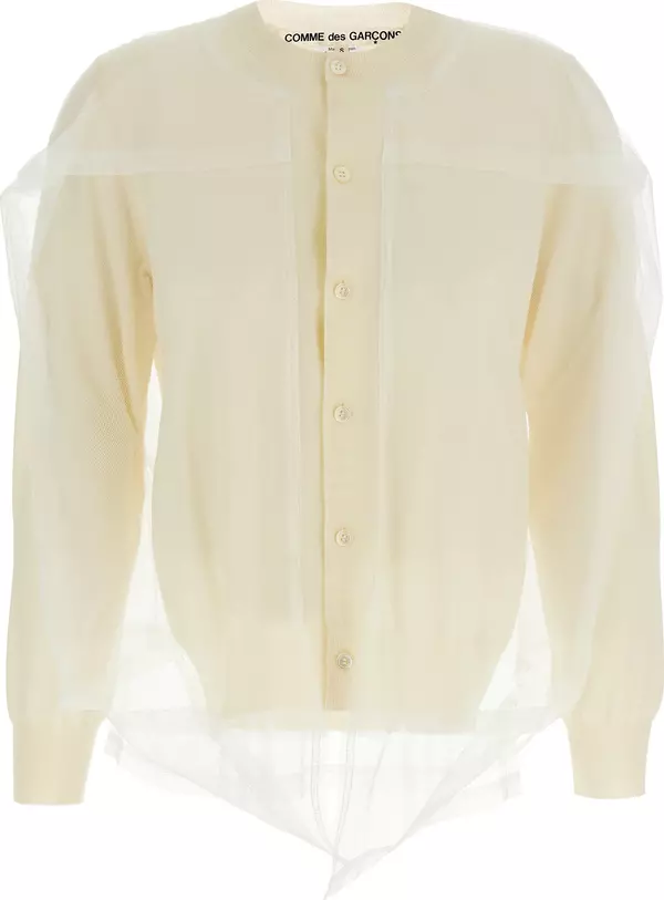 White Wool Cardigan