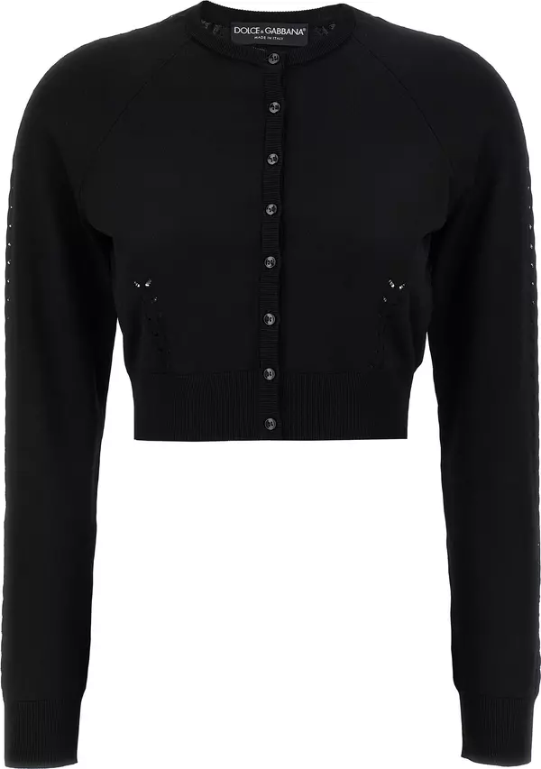 Black Viscose Cardigan