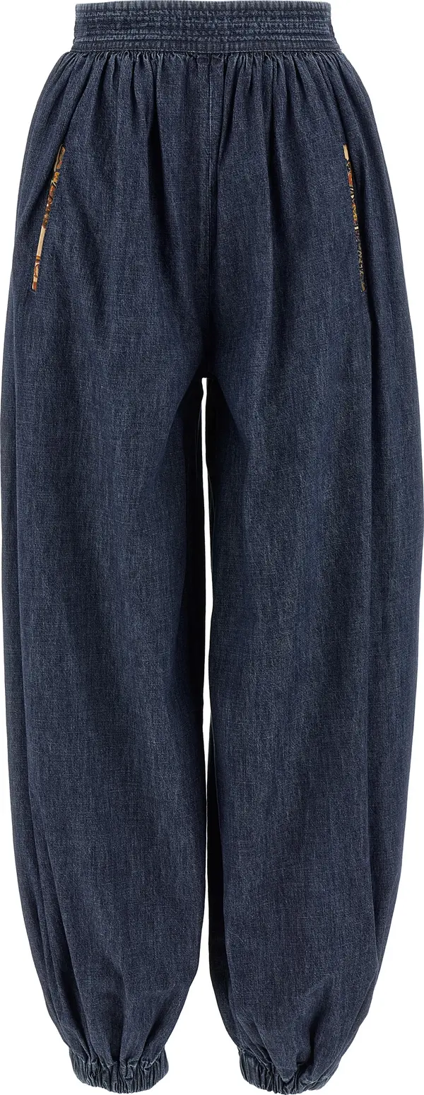 Blue Cotton Pants