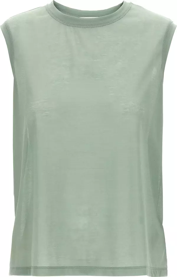 Bicolor Cotton Sleeveles T-Shirt