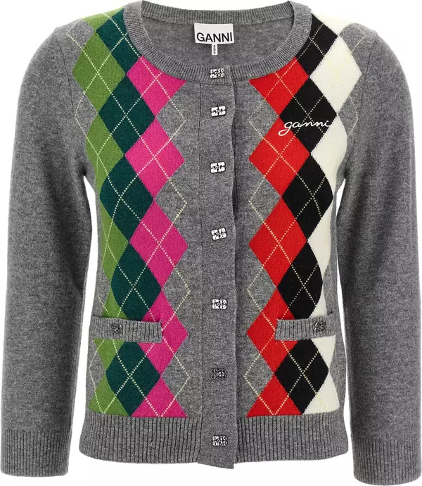 Gray Merino Wool Cardigan