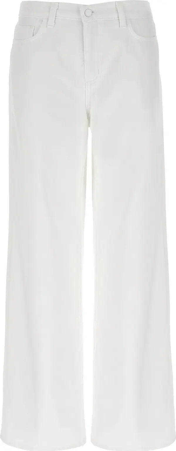 White Cotton High-Waisted Jean