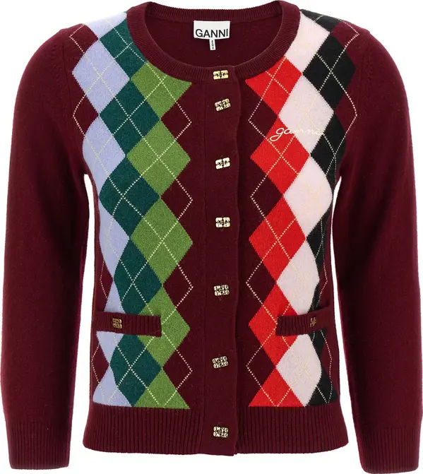 Bordeaux Merino Wool Cardigan