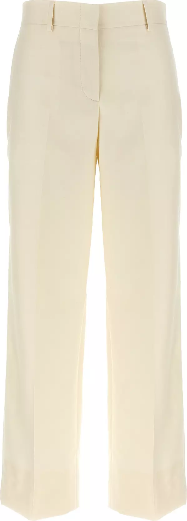 White Wool Dress Pants