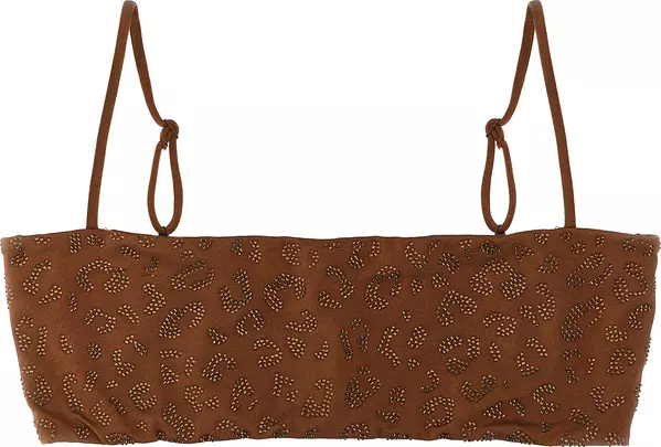 Brown Polyester Bikini