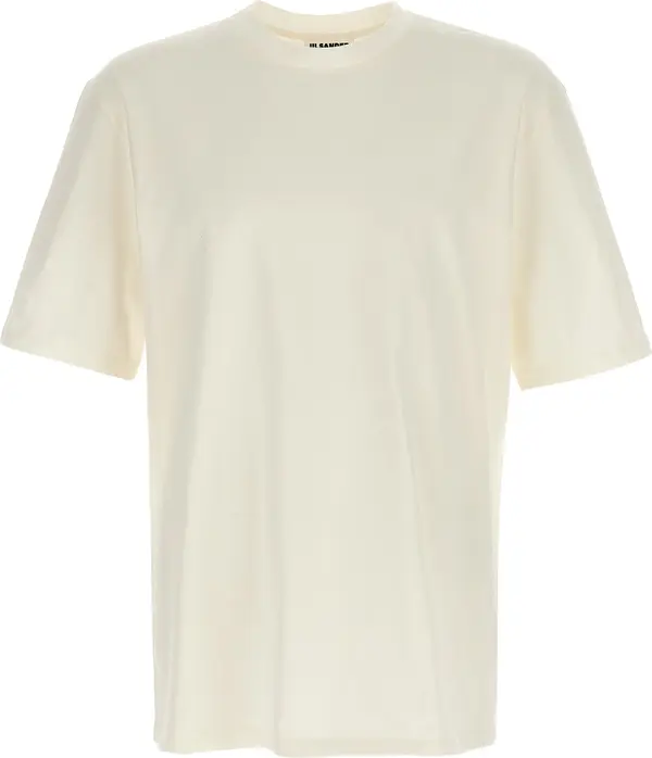 White Cotton Long Sleeve T-Shirt