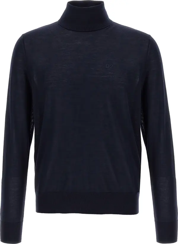 Blue Virgin Wool Cardigan