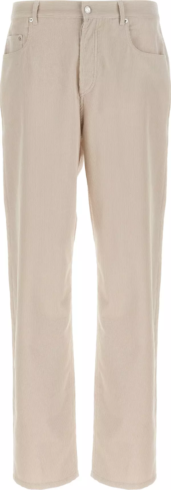 White Cotton Casual Pants