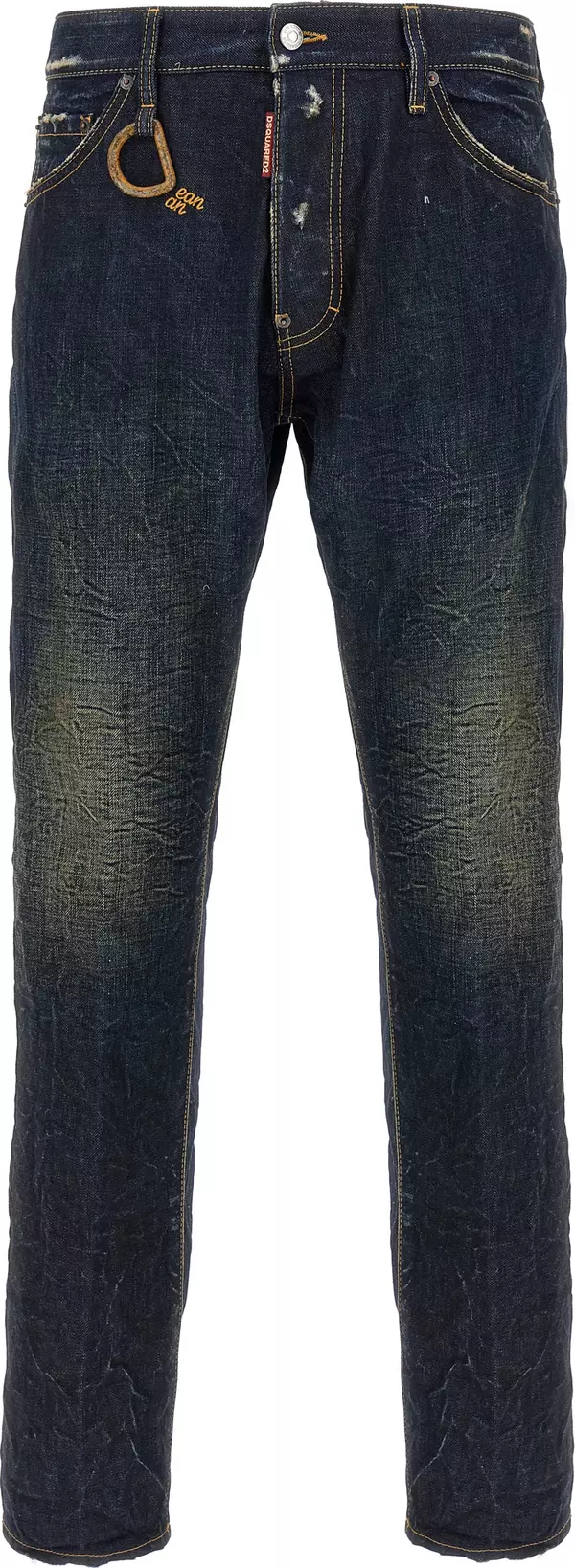 Blue Cotton Slim Fit Jeans
