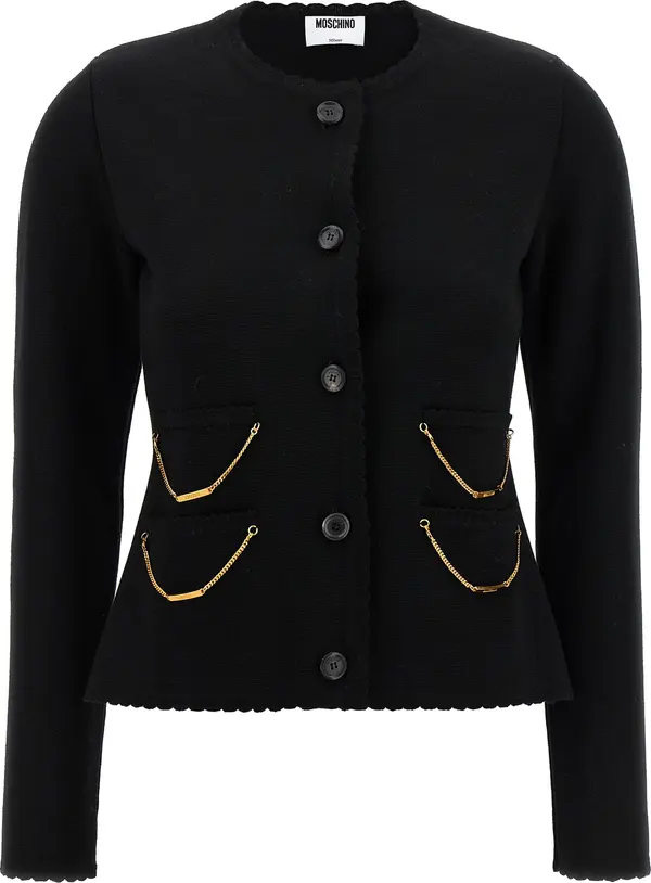 Black Virgin Wool Cardigan