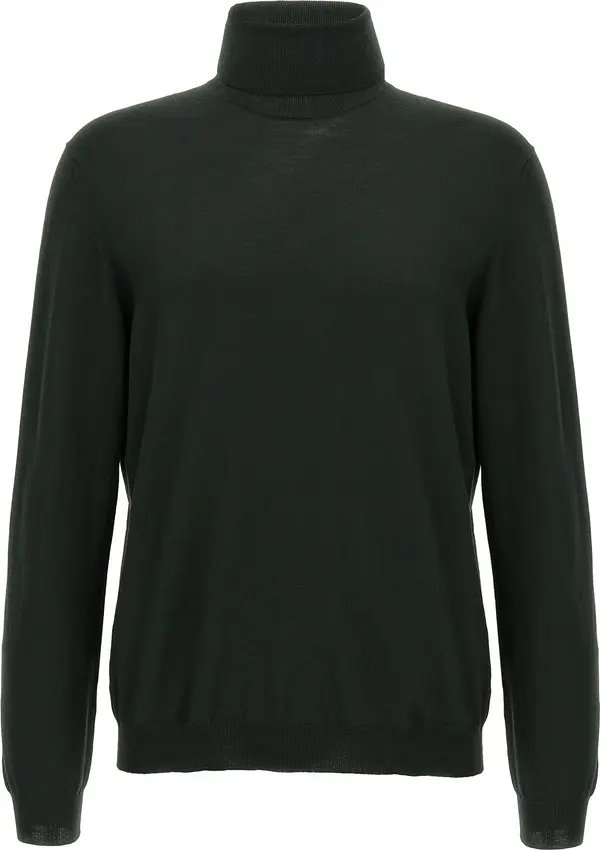 Bicolor Virgin Wool Cardigan
