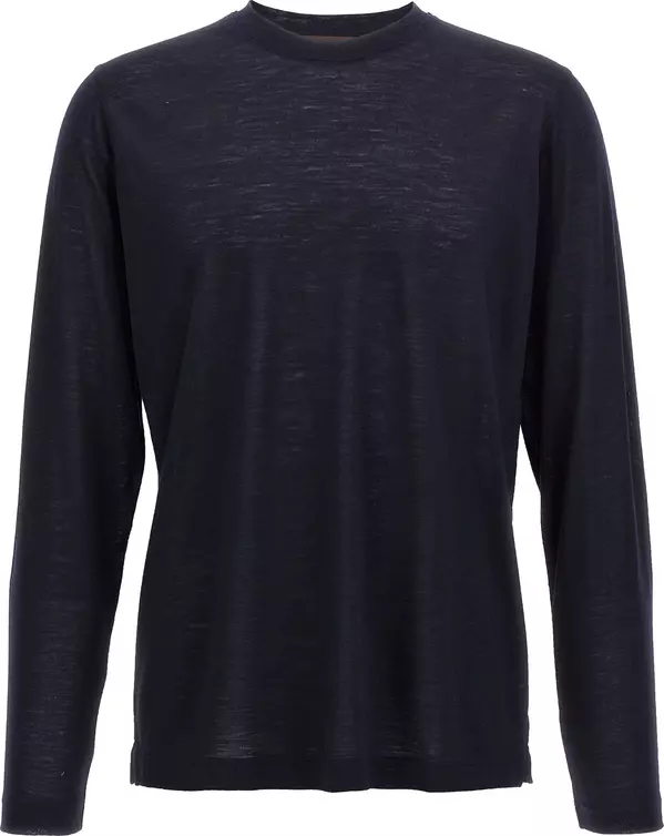 Blue Virgin Wool Sportswear
