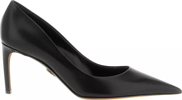 Black Calfskin High Heel Pumps