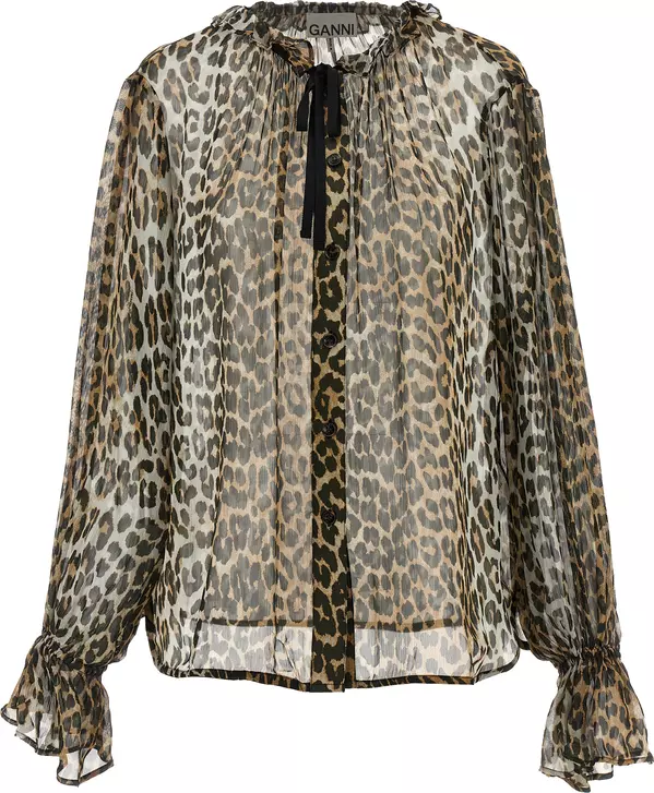 Brown Viscose Blouse