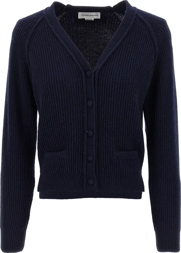 Blue Wool Cardigan