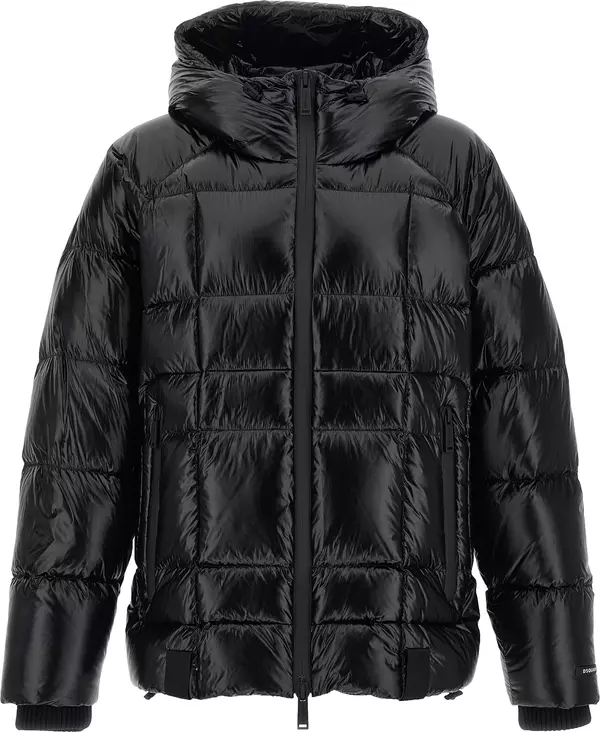Black Polyamide Full-Length Jacket