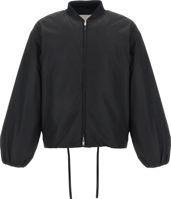 Black Polyester Bomber