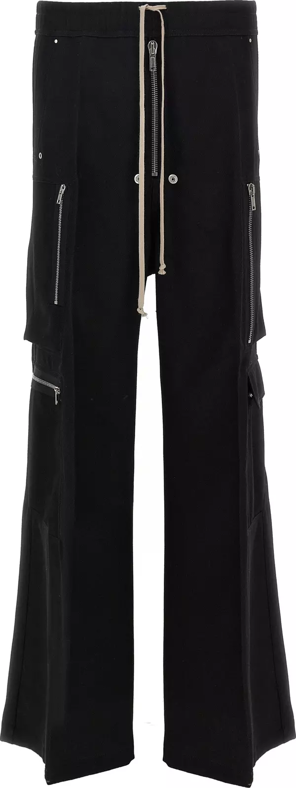 Black Wool Cargo Pants