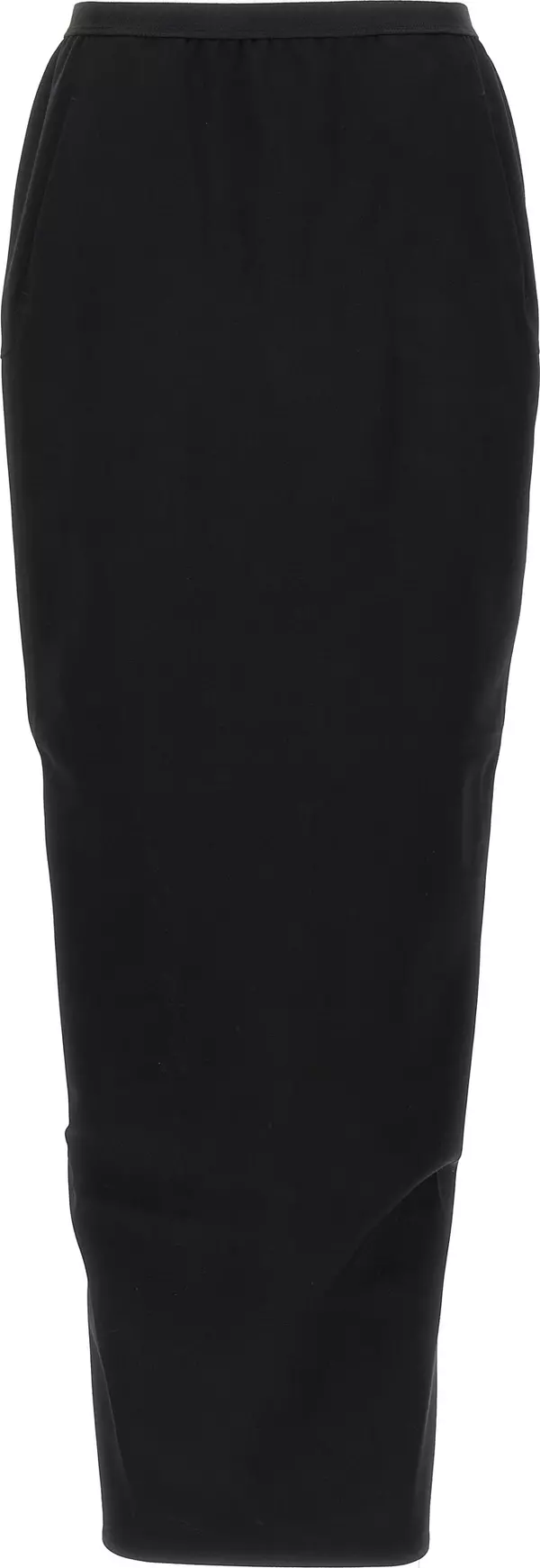 Black Wool Mini Skirt