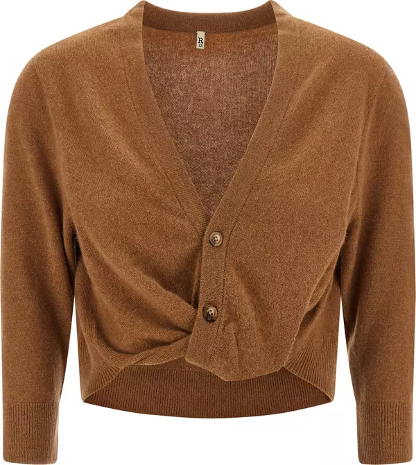 Brown Cashmere Cardigan