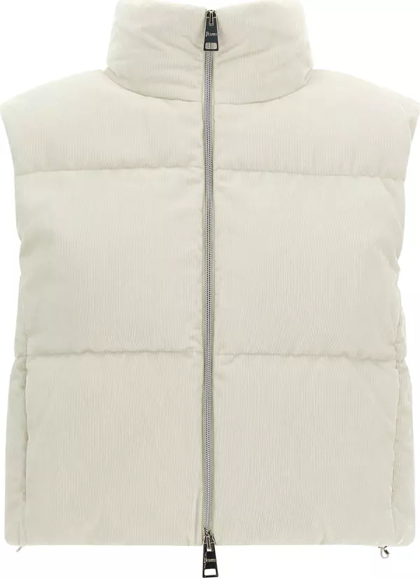 White Viscose Sleeveless Jacket