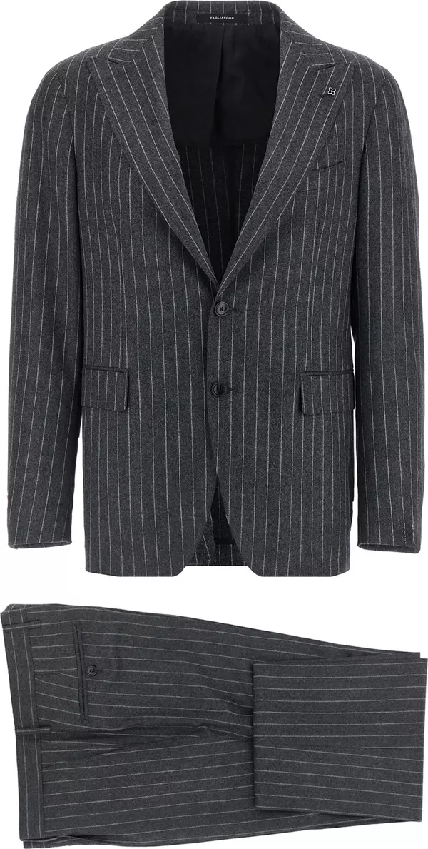 Gray Virgin Wool Two-Piece Suit