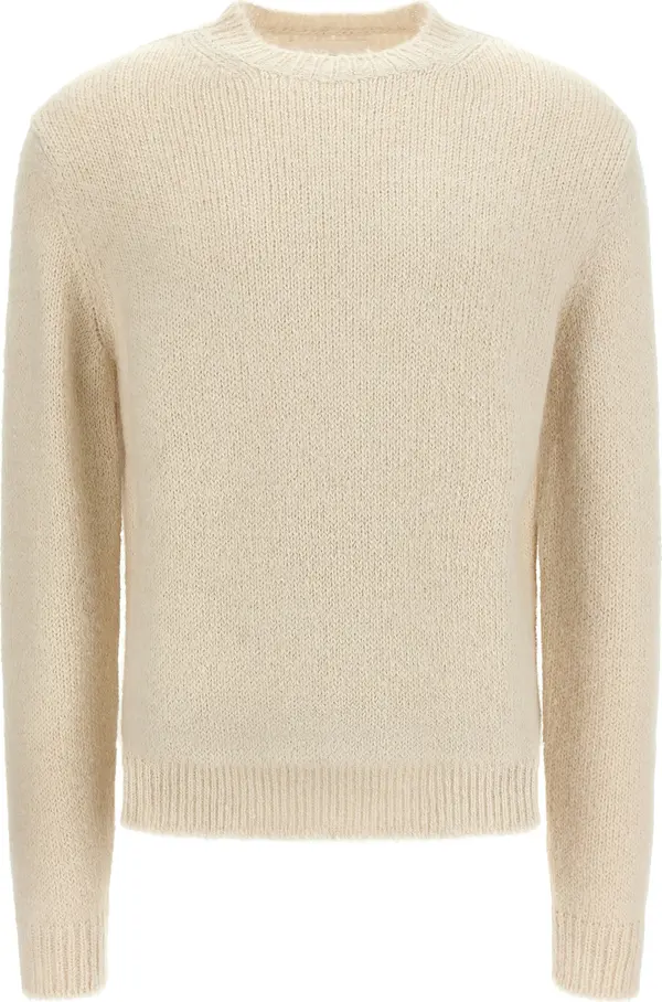 White Alpaca Leather Cardigan