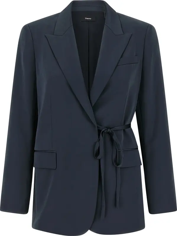 Blue Polyester Blazer