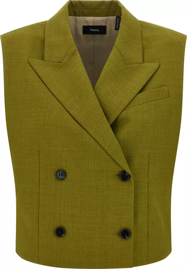 Bicolor Polyester Sleeveless Jacket