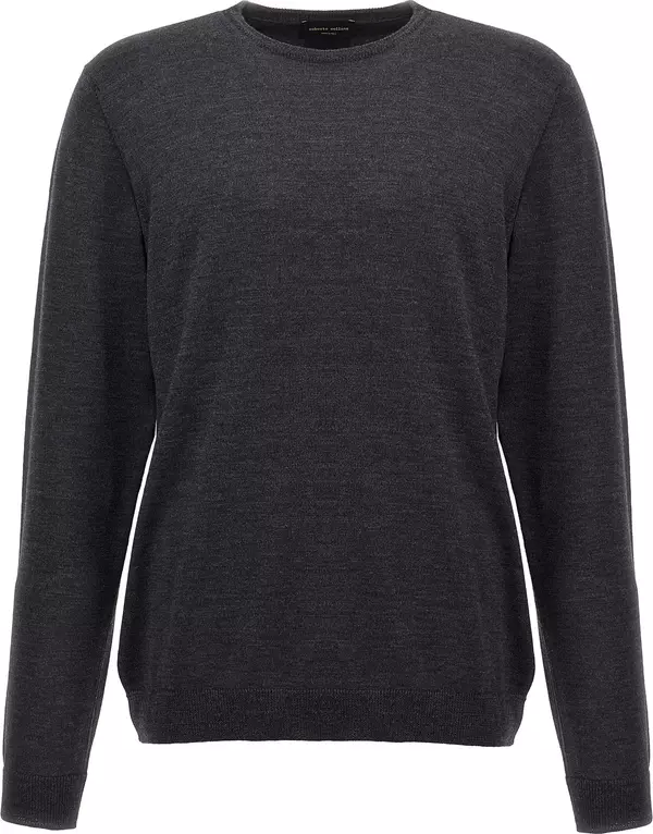 Gray Merino Wool Cardigan